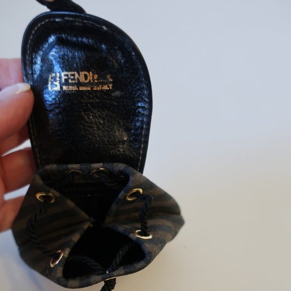 FENDI Vintage Pequin Striped Mini Pouch - Picture 7 of 11